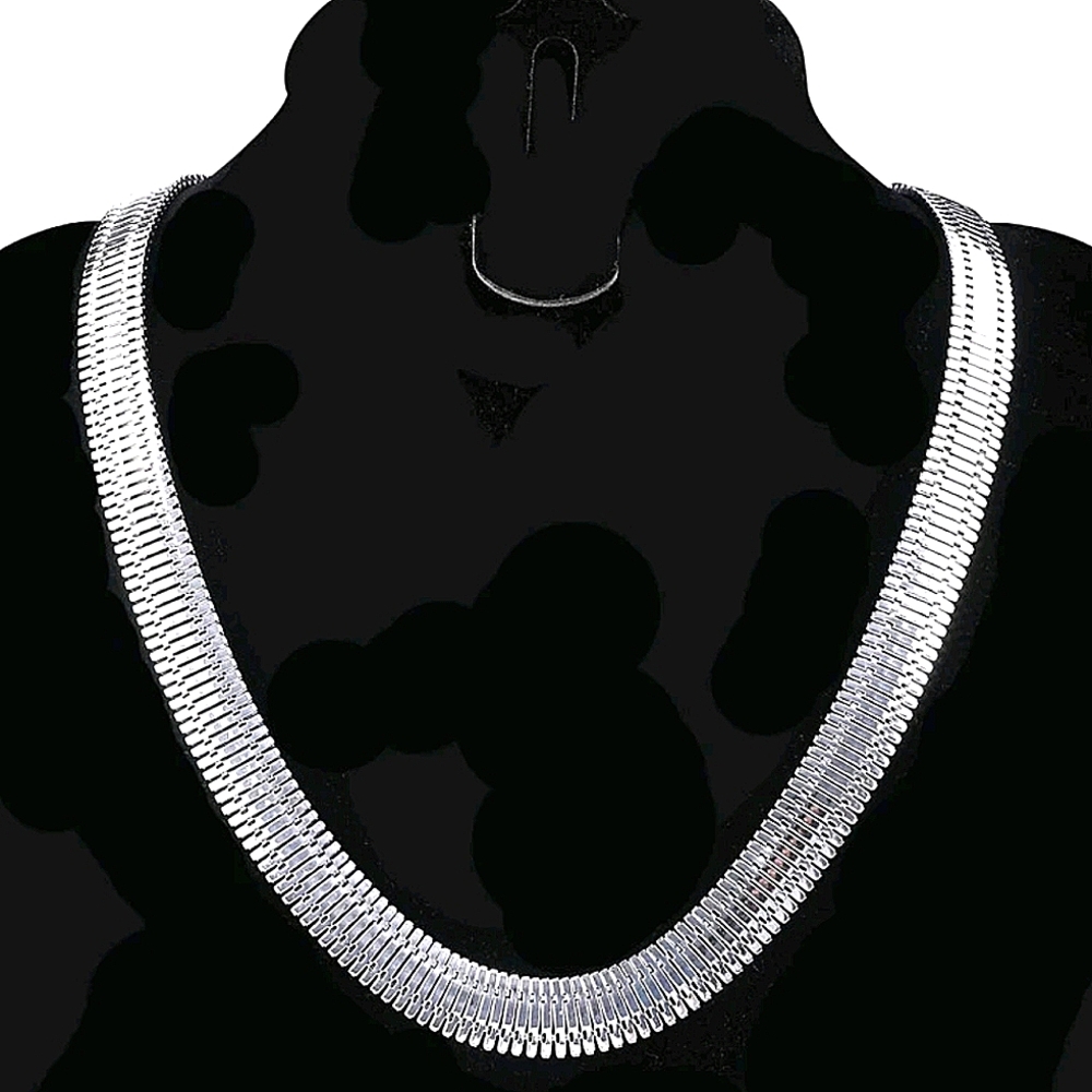 Minimalist Stainless Steel Thick Chain Necklace Matching Bracelet Set - Picture 3 of 8